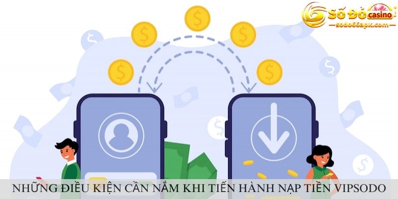 Những điều kiện cần nắm khi tiến hành nạp tiền vipsodo